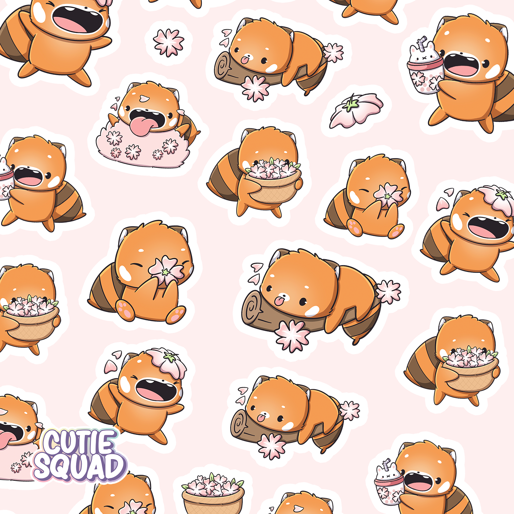 Sakura Rode Panda | Stickervel