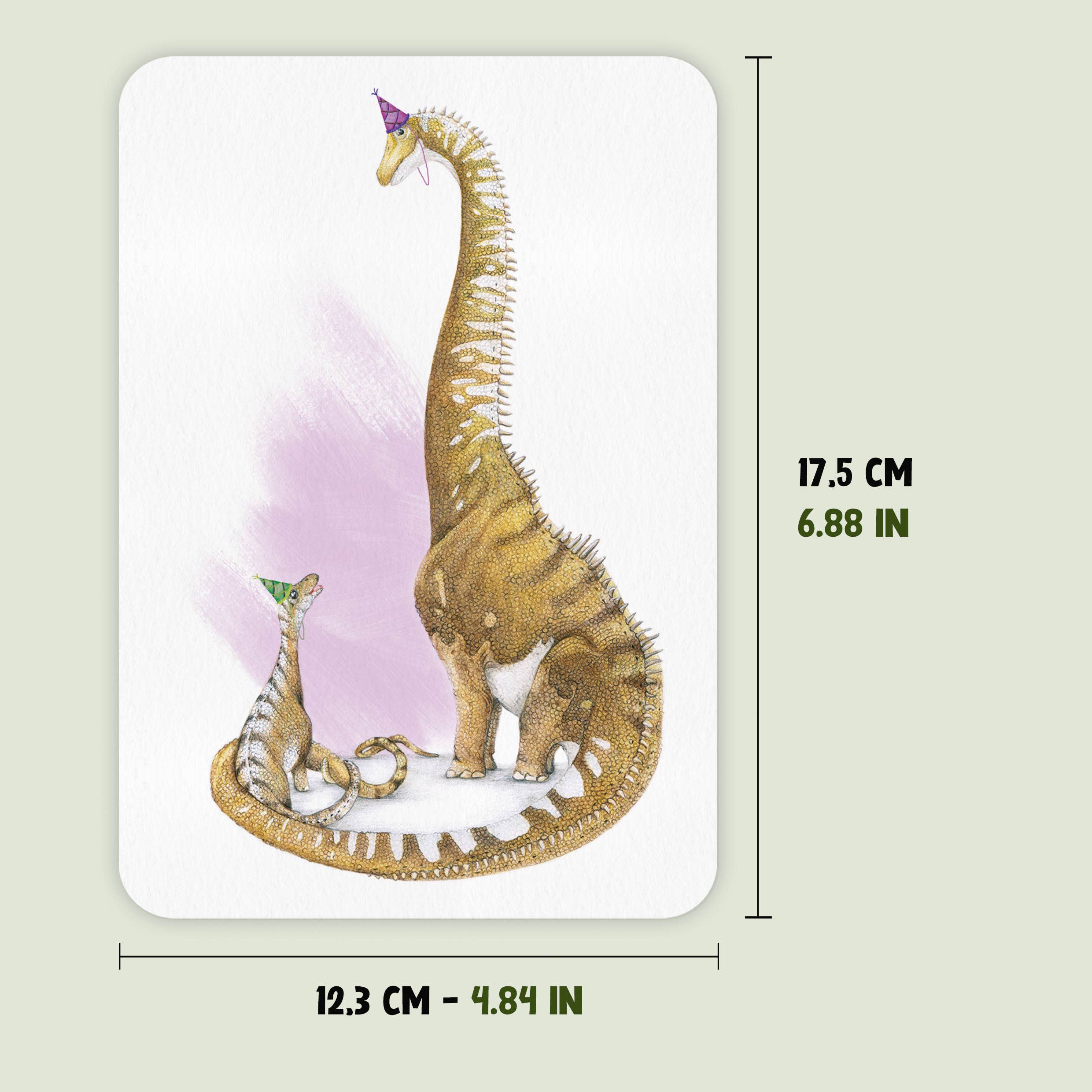 Dinosaurussen Jarig - Ansichtkaart