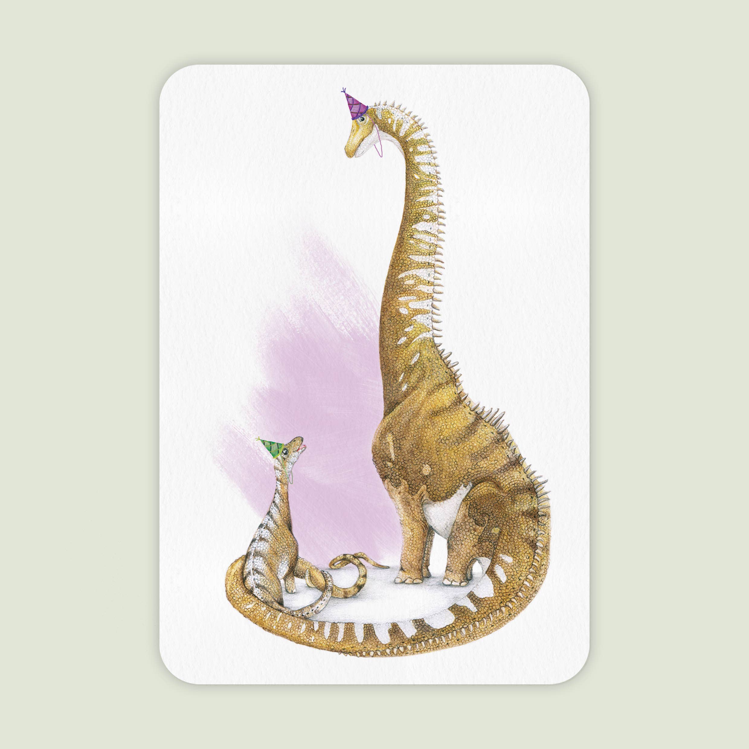 Dinosaurussen Jarig - Ansichtkaart