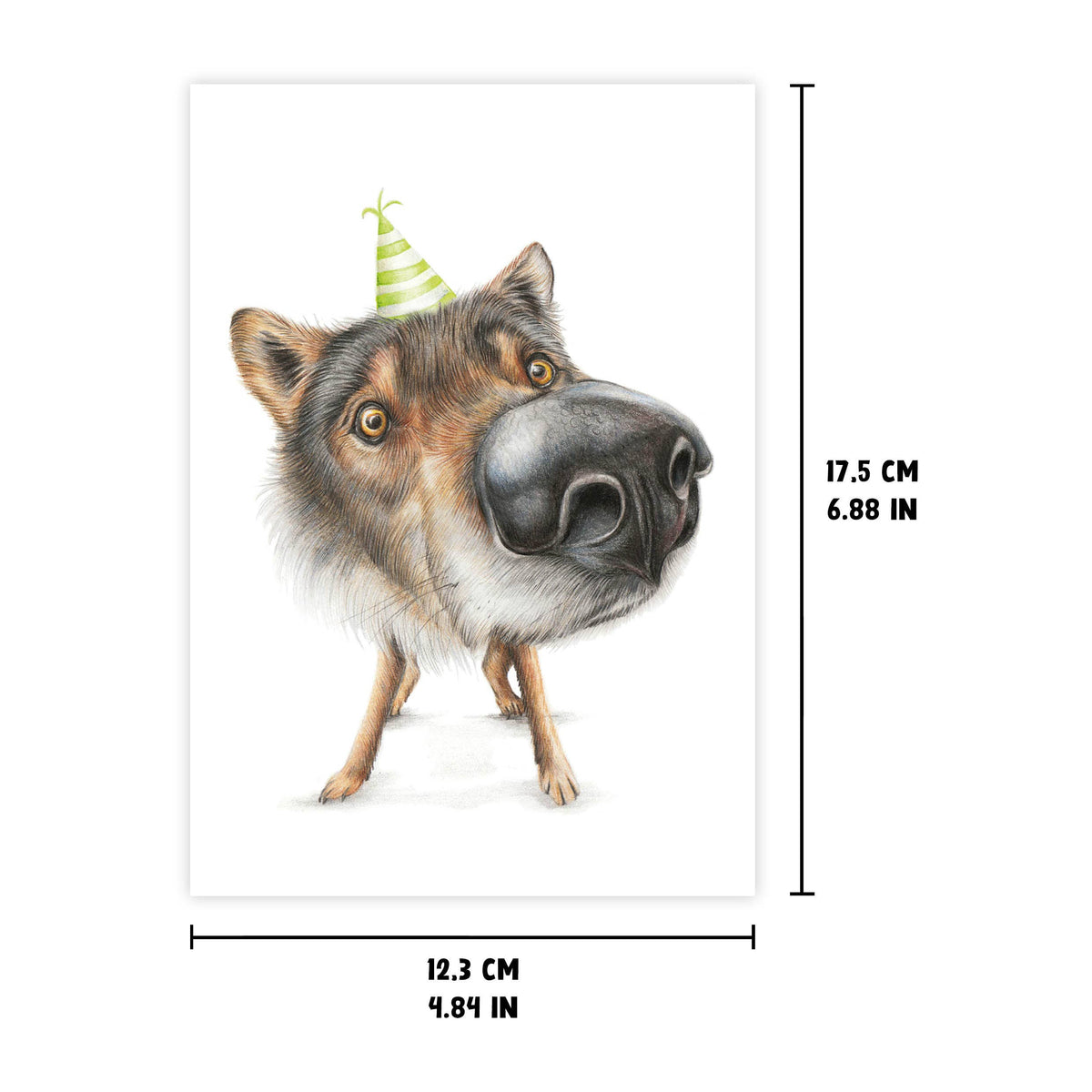 Grappige Wolf - Wenskaart met envelop