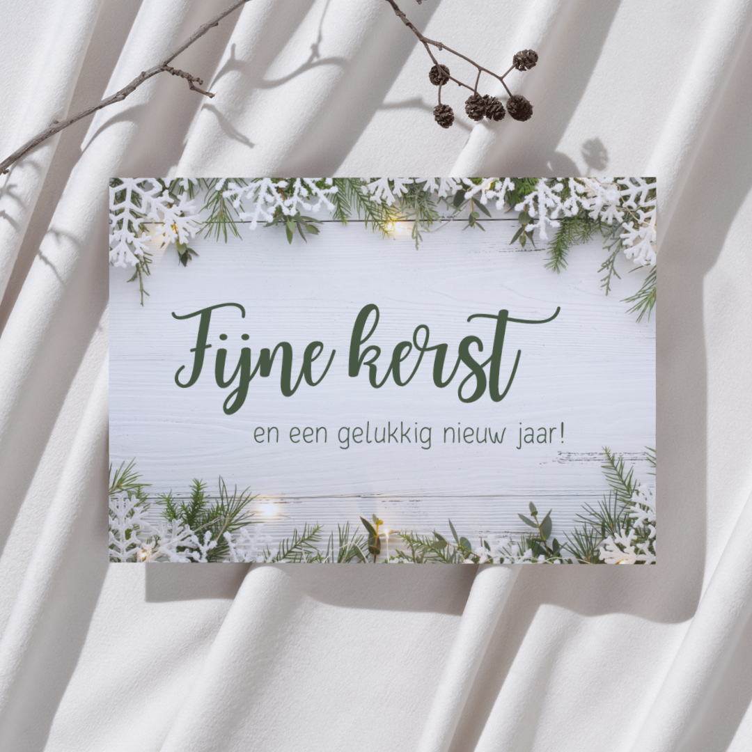 'Fijne kerst en een gelukkig nieuw jaar' - Ansichtkaart