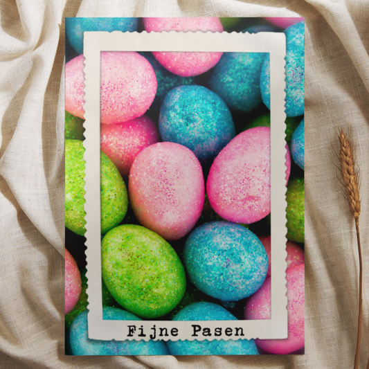 'Fijne Pasen’ Eieren – Ansichtkaart