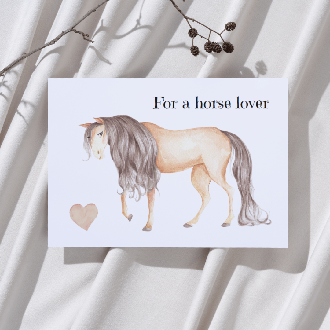 'For a horse lover' - Paard Ansichtkaart