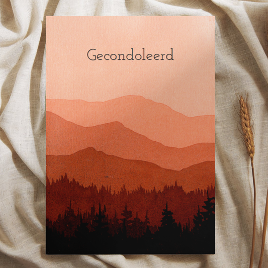 'Gecondoleerd’ – Ansichtkaart