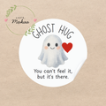'GHOST HUG You can't feel it but it's there' Spookje - Set van 10 Stickers