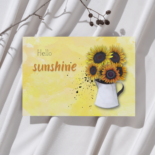 'Hello sunshine' - Ansichtkaart