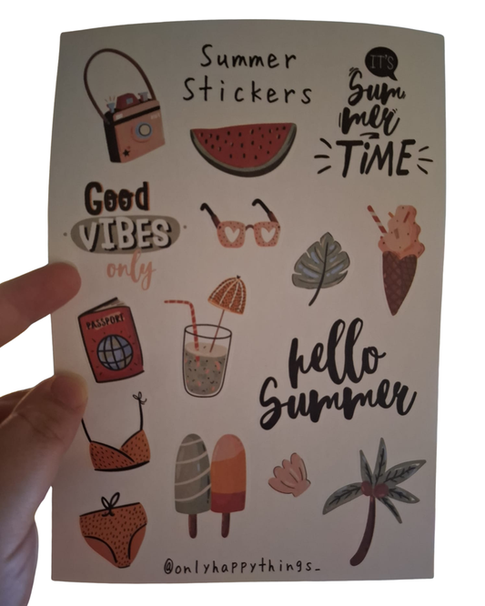 'Hello summer' - Zomer Stickervel
