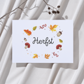 'Herfst’ in cirkel – Ansichtkaart