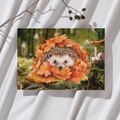Egel in Herfst Bos - Ansichtkaart