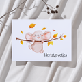 'Herfstgroetjes' Muis - Ansichtkaart