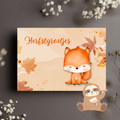 'Herfstgroetjes’ Vos – Ansichtkaart