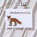 'Herfstsfeertje' - Vos Ansichtkaart