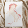'Hey!’ – Eenhoorn Ansichtkaart