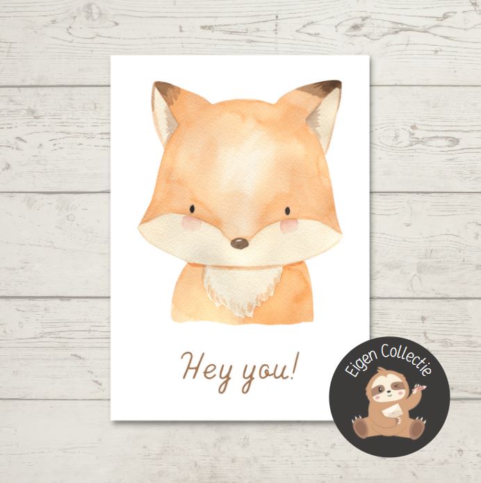 'Hey you!' - Vosje Ansichtkaart