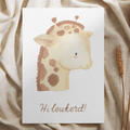 'Hi leukerd!' - Giraffe Ansichtkaart
