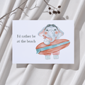 'I'd rather be at the beach' - Olifant Ansichtkaart