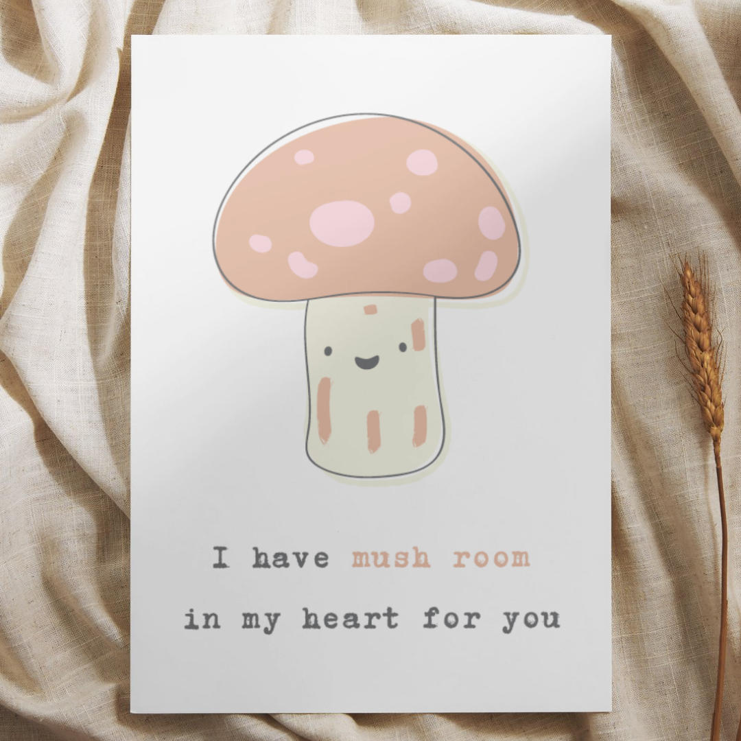 'I have mush room in my heart for you' - Herfst Ansichtkaart