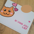 'Ik vind jou lief’ – Kat Ansichtkaart