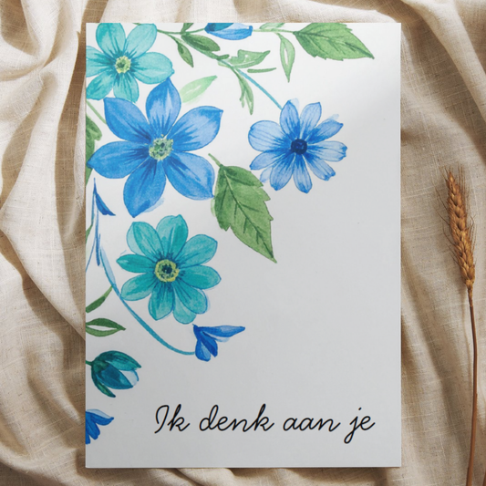 'Ik denk aan je' - Ansichtkaart