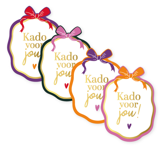 'Kado voor jou!' - Set van 8 Stickers