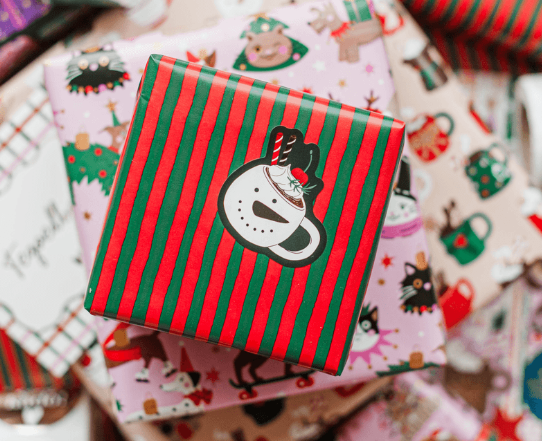 Kerst Mokken - Set van 7 Stickers