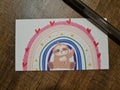 Luiaard en regenboog - Minikaartje