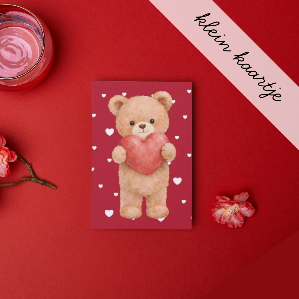 Beertje Liefde Rood - Klein Kaartje