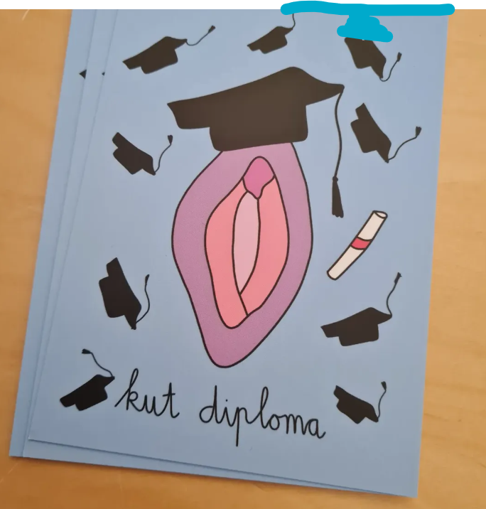 'kut diploma’ – Ansichtkaart