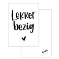 'Lekker bezig' - Klein kaartje