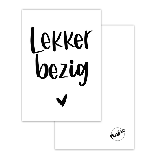 'Lekker bezig' - Klein kaartje