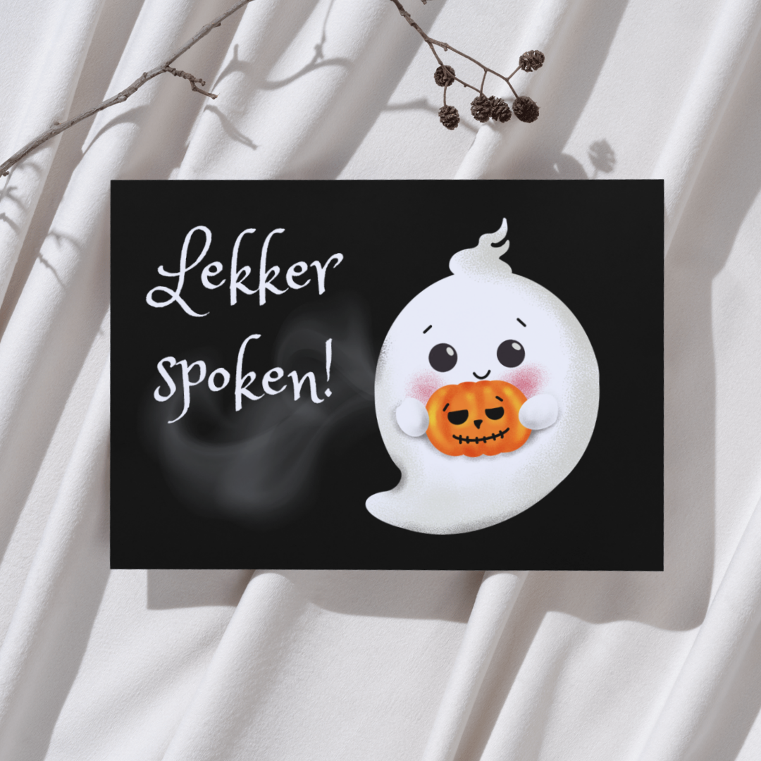 'Lekker spoken!' Halloween - Ansichtkaart