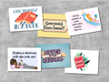 Boeken en lezen - Set van 6 Ansichtkaarten