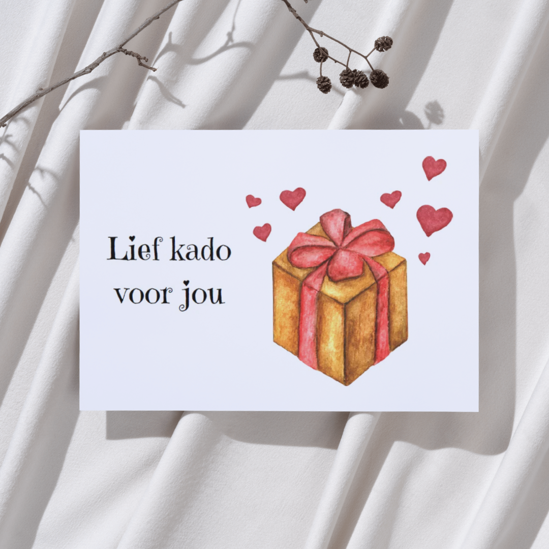 'Lief kado voor jou’ – Ansichtkaart