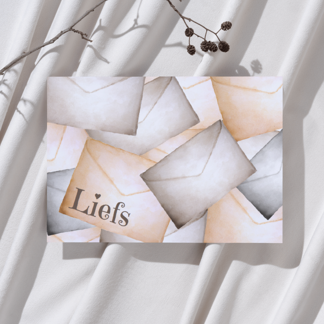 'Liefs’ – Enveloppen Ansichtkaart