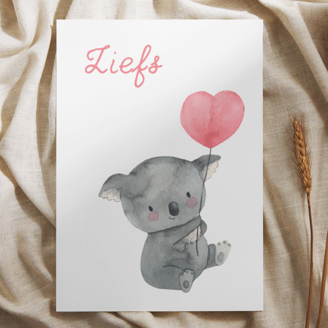 'Liefs' - Koala Ansichtkaart