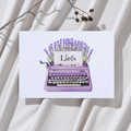 'Liefs’ Lavendel Typemachine – Ansichtkaart