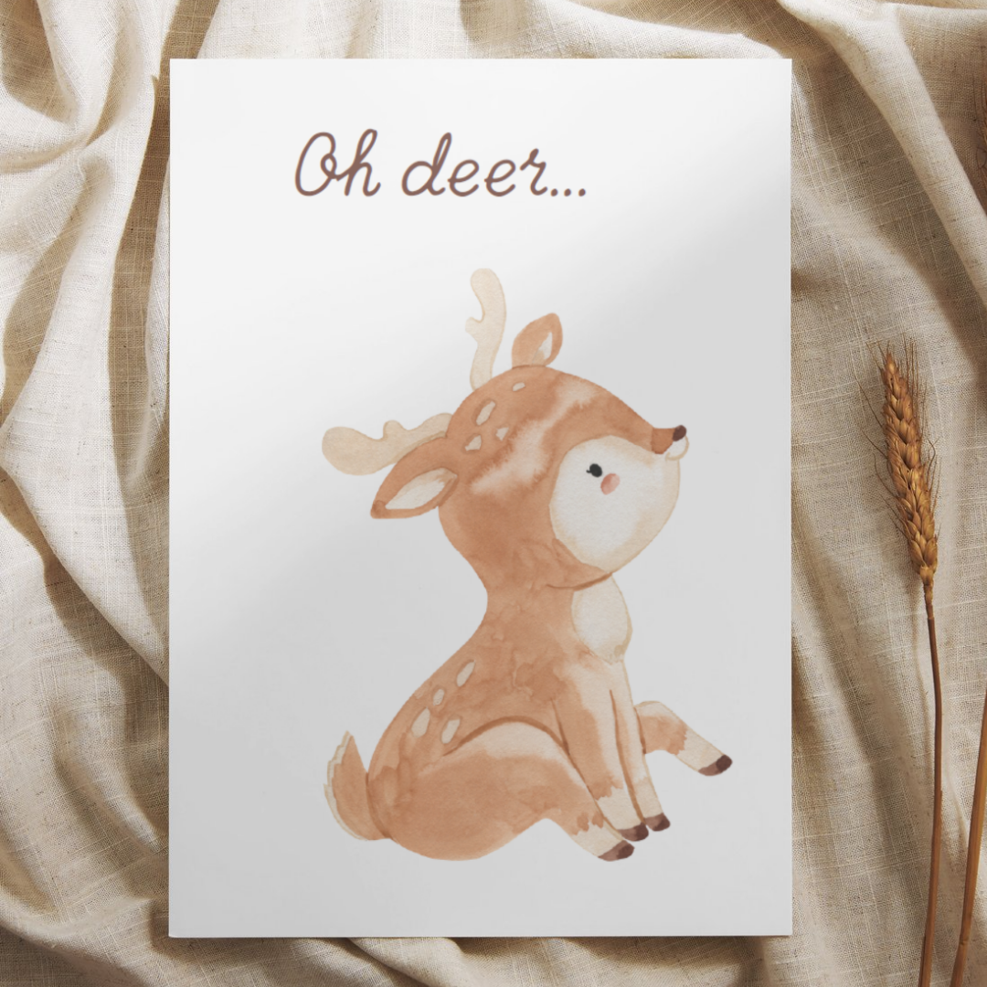 'Oh deer' - Hert Ansichtkaart