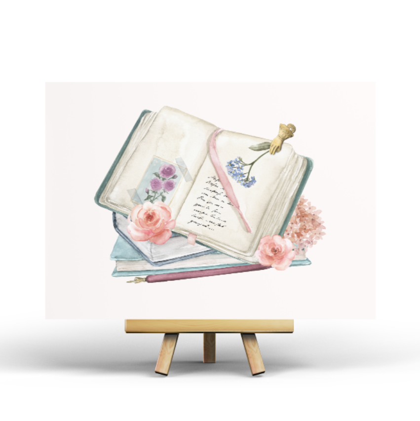 Open dagboek – Journal Ansichtkaart