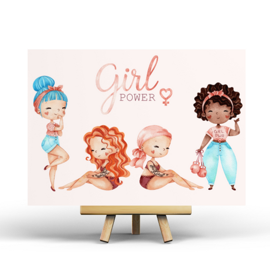 'Girl power’ – Vrouwen Ansichtkaart
