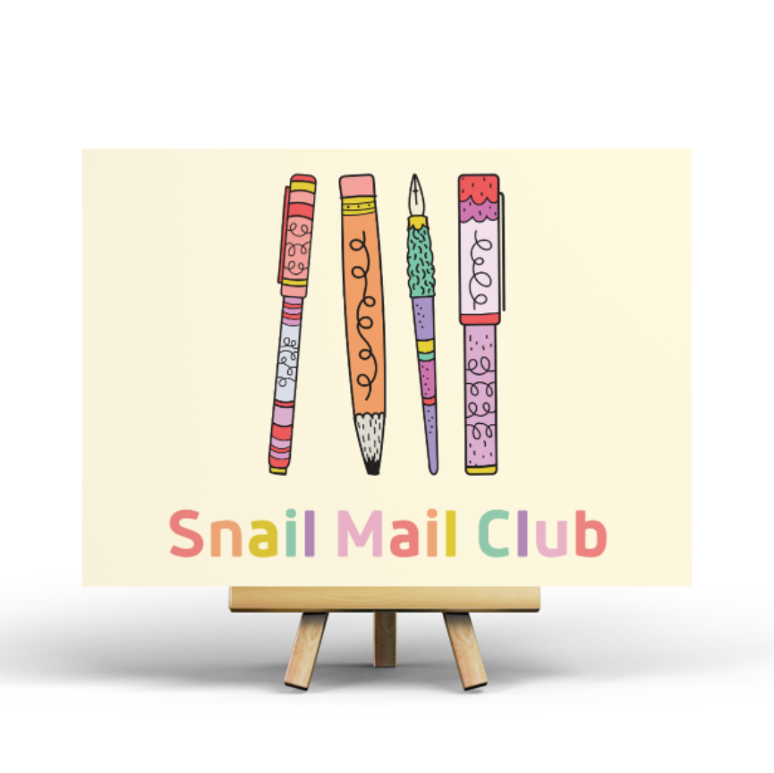 'Snail Mail Club’ – Ansichtkaart