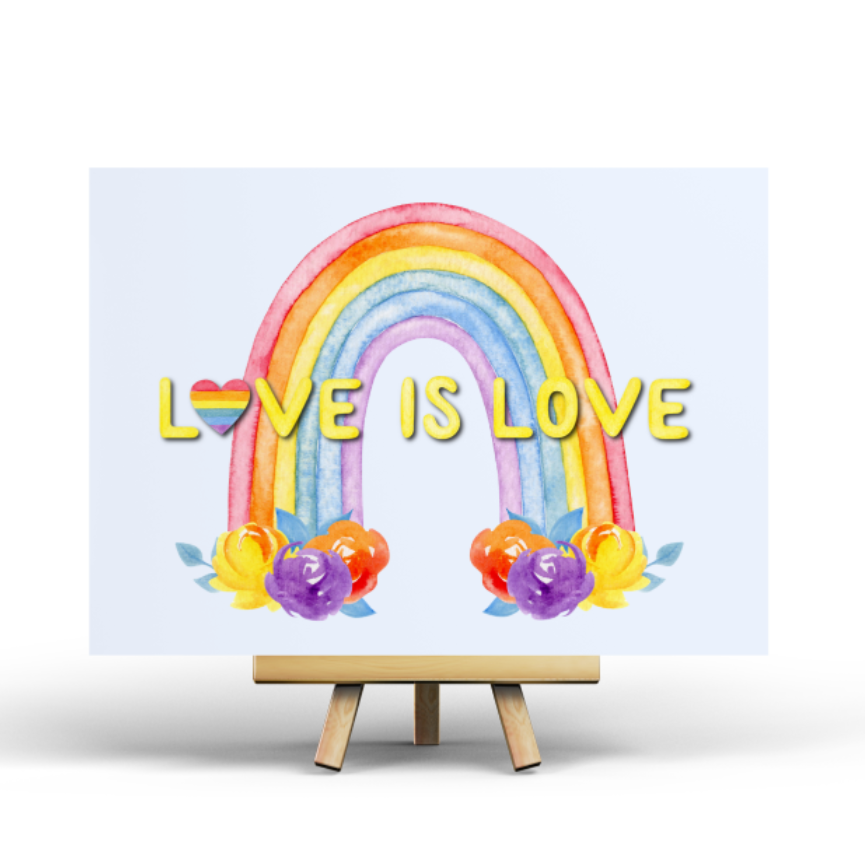 'Love is love’ – Regenboog Ansichtkaart