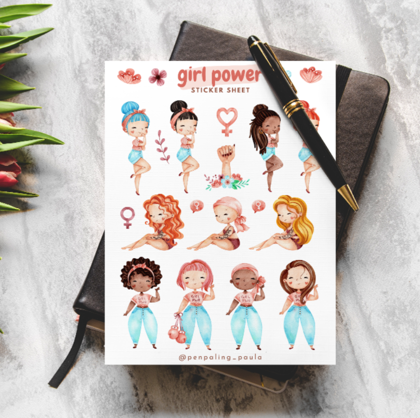 Girl Power - Stickervelletje