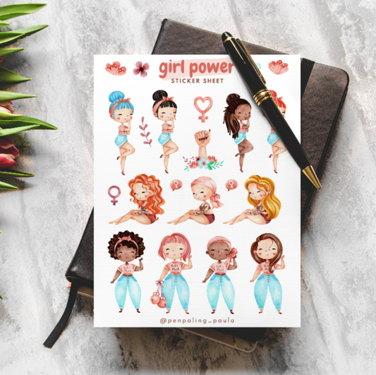 Girl Power - Stickervelletje
