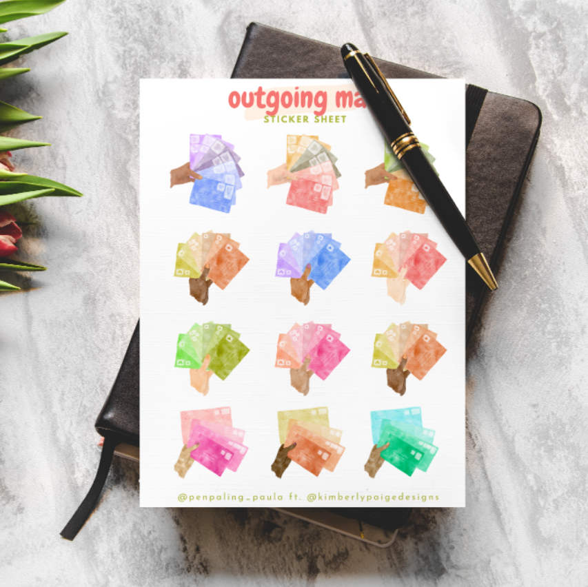 Enveloppen in Hand - Stickervelletje