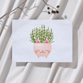 Plant in poezenpot - Ansichtkaart