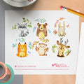 Vrolijke vriendjes dieren - Stickervel