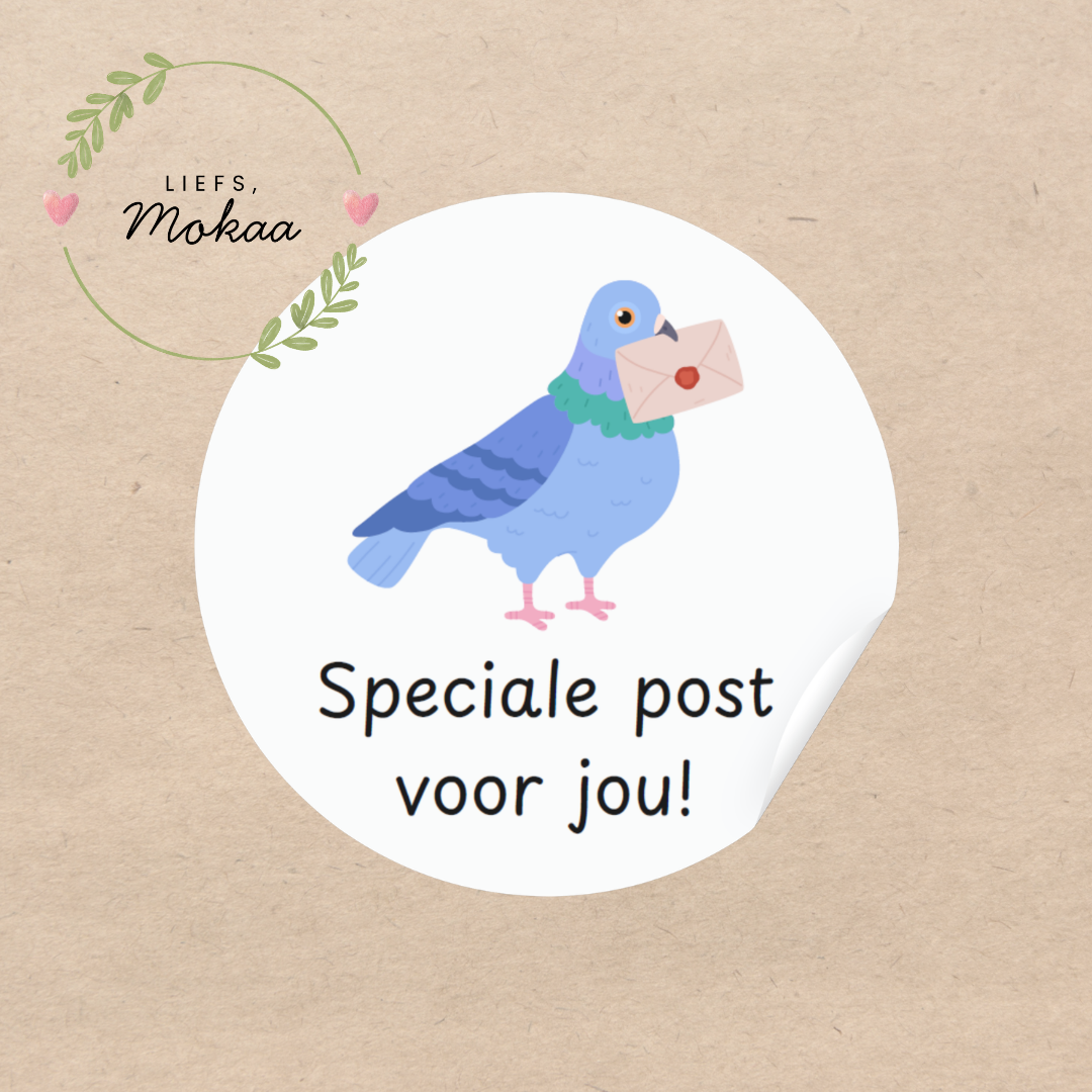 Speciale post voor jou!' Duif - Set van 10 Stickers