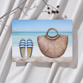 Strandtas en zomerschoenen – Ansichtkaart