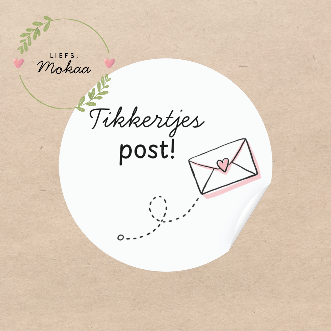 'Tikkertjes post!' - Set van 10 Stickers