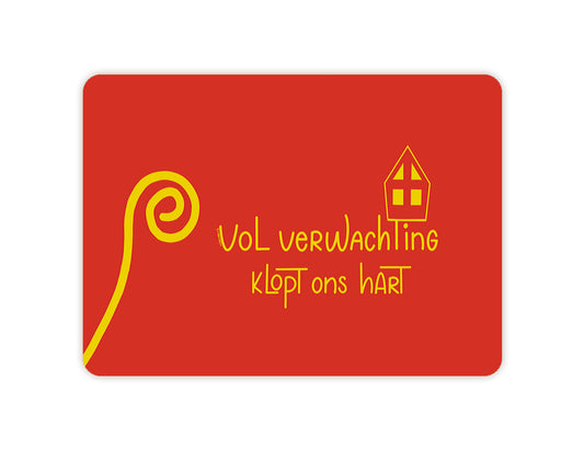 'Vol verwachting klopt ons hart’ – Sinterklaas Ansichtkaart